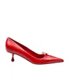 Jimmy Choo Scarlett 50 Leather Heel Pumps In Red