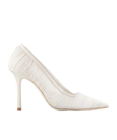 Jimmy Choo Pointed High Heels In White