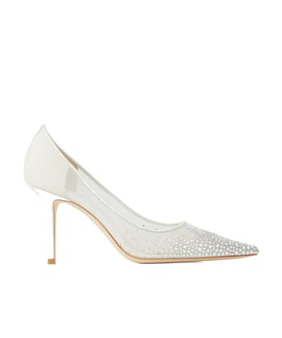 Jimmy Choo Pointed High Heels In White