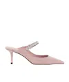 Jimmy Choo Lizard-embossed Leather Bing 65 Mules In Nude