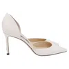 Jimmy Choo Pointed Pumps In White Leather In White