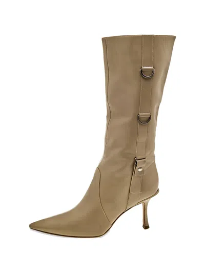 Pre-owned Jimmy Choo Pointed Toe Boots In Neutral