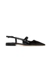 Jimmy Choo 'didi Flat' Black Ballerinas With Shiny Finish In Black