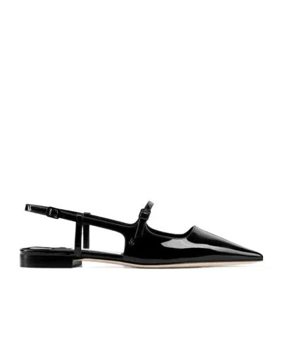 JIMMY CHOO POINTED-TOE FLAT SANDALS