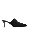 Jimmy Choo Draped Pointed Toe Stiletto Mules In Black