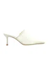 Jimmy Choo Pointed Toe High Heel Sandals In White