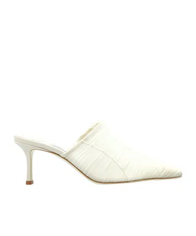Jimmy Choo Pointed Toe High Heel Sandals In White