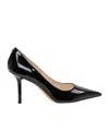 Jimmy Choo Patent Leather Pointed-toe Stiletto Pumps In Black
