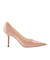 Jimmy Choo 85mm Pointed-toe Patent-leather Pumps In Brown