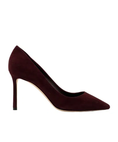 Jimmy Choo Pointed Toe High Heels In Burgundy