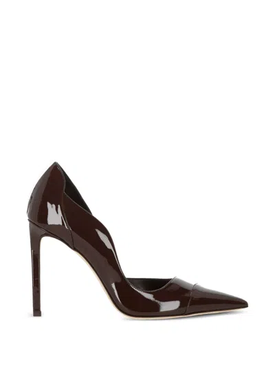 Jimmy Choo Pointed-toe Leather Pumps In Burgundy