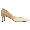 Jimmy Choo Pointed Toe Pumps In Gold Glitter In Gold
