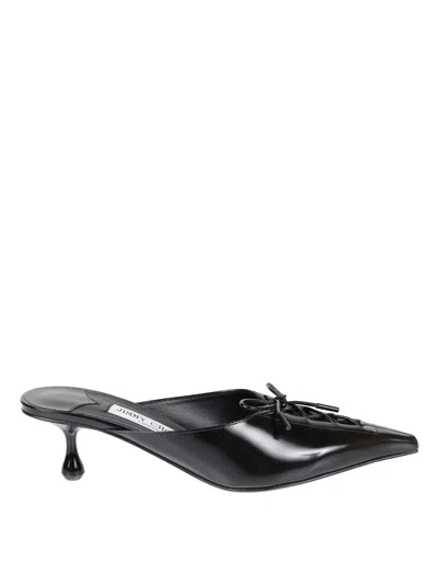 Jimmy Choo Pointed Toe Pumps With Lace-up In Black