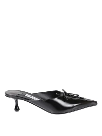 Jimmy Choo Pointed Toe Pumps With Lace-up In Black