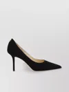 Jimmy Choo Romy 85 Spitze Pumps Aus Schwarzem Leder Mit Eidechsen-print