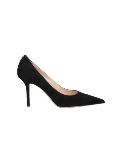 Jimmy Choo Pointed-toe Black Pumps With Mid-height Stiletto Heel