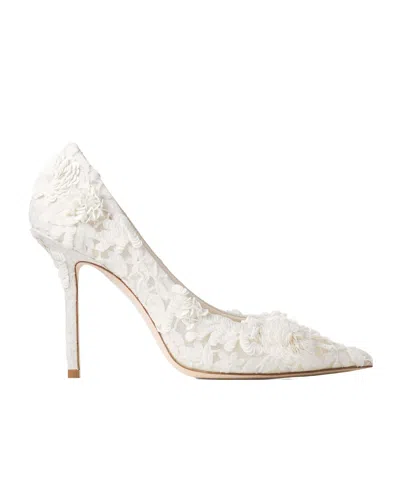 Jimmy Choo Pointed-toe High Heels In White