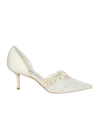 Jimmy Choo Pointed-toe High Heels In White