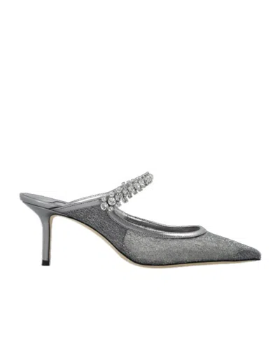 Jimmy Choo Pointed-toe High-heeled Sandals In Gray