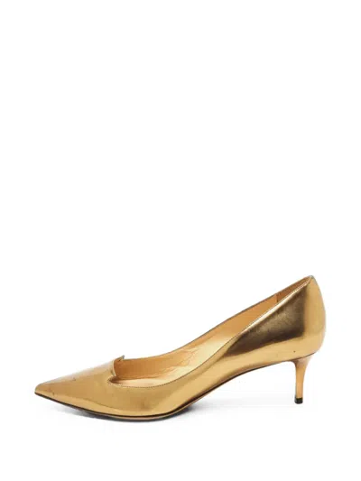 Pre-owned Jimmy Choo Pointed-toe Pumps In Gold