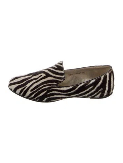 Pre-owned Jimmy Choo Ponyhair Animal Print Loafers In Brown