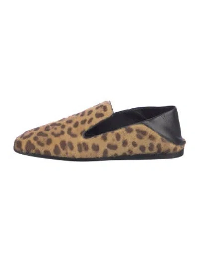Pre-owned Jimmy Choo Ponyhair Animal Print Loafers In Multi