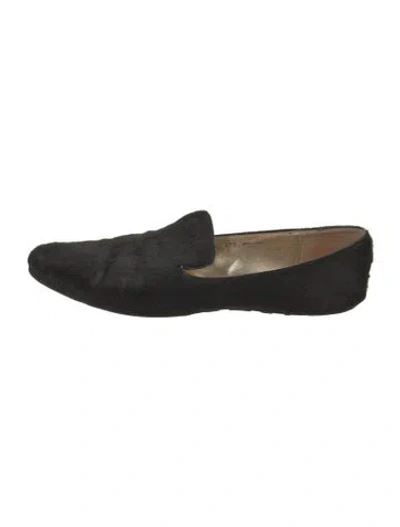 Pre-owned Jimmy Choo Ponyhair Loafers In Black