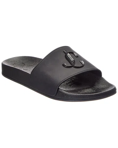Jimmy Choo Port/f Rubber Slide In Black