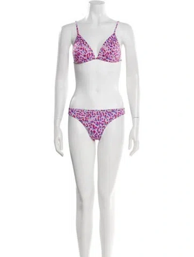 Pre-owned Jimmy Choo Printed Bikini In Blue