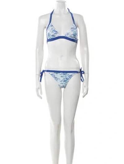 Pre-owned Jimmy Choo Printed Bikini In Blue