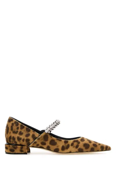 Jimmy Choo Printed Calf Hair Bing Ballerinas