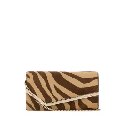 JIMMY CHOO JIMMY CHOO PRINTED CALF HAIR EMMIE CLUTCH