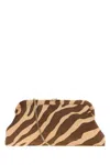 Jimmy Choo Zebra Pattern Calf Hair Rectangular Clutch In White