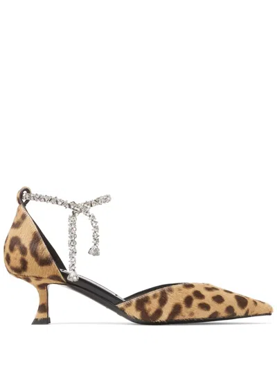 Jimmy Choo Printed Calf Hair Stevie 50 Pumps In Animal Print