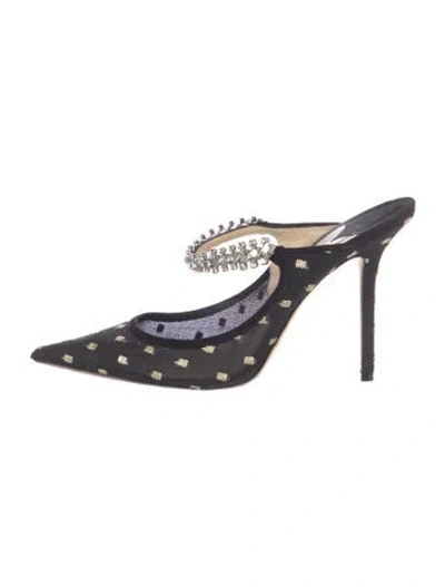 Pre-owned Jimmy Choo Printed Crystal Embellishments Mules In Multi