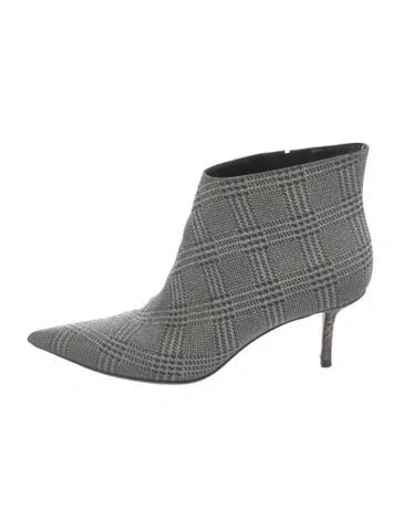 Pre-owned Jimmy Choo Printed Glitter Accents Boots In Silver