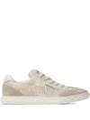 Jimmy Choo Printed Lace-up Sneakers In Gold