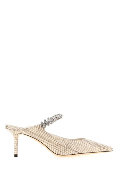 JIMMY CHOO PRINTED LEATHER BING 65 MULES