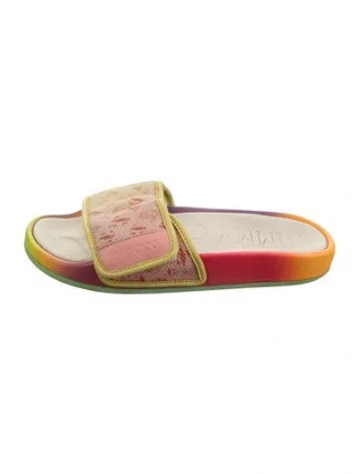 Pre-owned Jimmy Choo Printed Slides In Pink