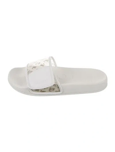 Pre-owned Jimmy Choo Printed Slides In White