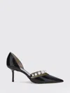 Jimmy Choo Aurelie Leather Pumps Pearl Strap In Black