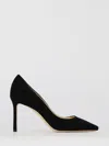 Jimmy Choo Pointed Toe Black Leather Pumps In Black