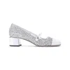 Jimmy Choo Glitter Mary Jane Pumps With Metallic Accents