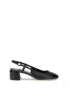 Jimmy Choo Patent Leather Pumps With Slingback And Decorative Button