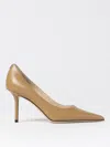 Jimmy Choo Woman Pumps Khaki Size 9.5 Leather In Beige