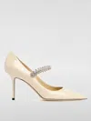 Jimmy Choo Bing 65 Pointed-toe Embellished Pumps In Nude