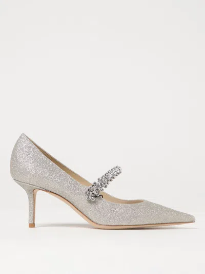 Jimmy Choo Bing 65 Leather Embellished Pumps In White