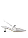 Jimmy Choo Didi Metallic Mary Jane Slingback Pumps In Plata