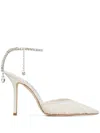 Jimmy Choo Saeda 100 Pumps In White