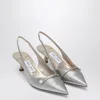 Jimmy Choo Amita 45 Metallic Leather Slingback Pumps